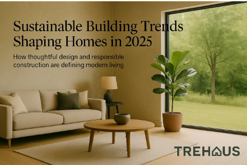 Infographic illustrating sustainable building trends influencing home design in 2020